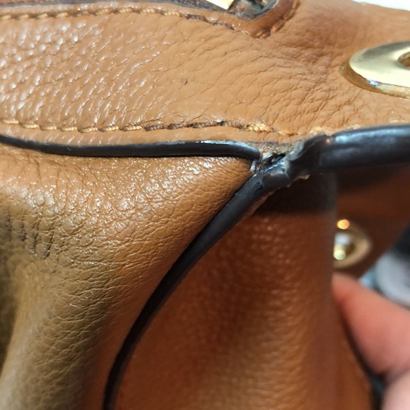 Michael Michael Kors Raven Brown  Large Shoulder Bag Golf Hardware - Picture 15 of 17